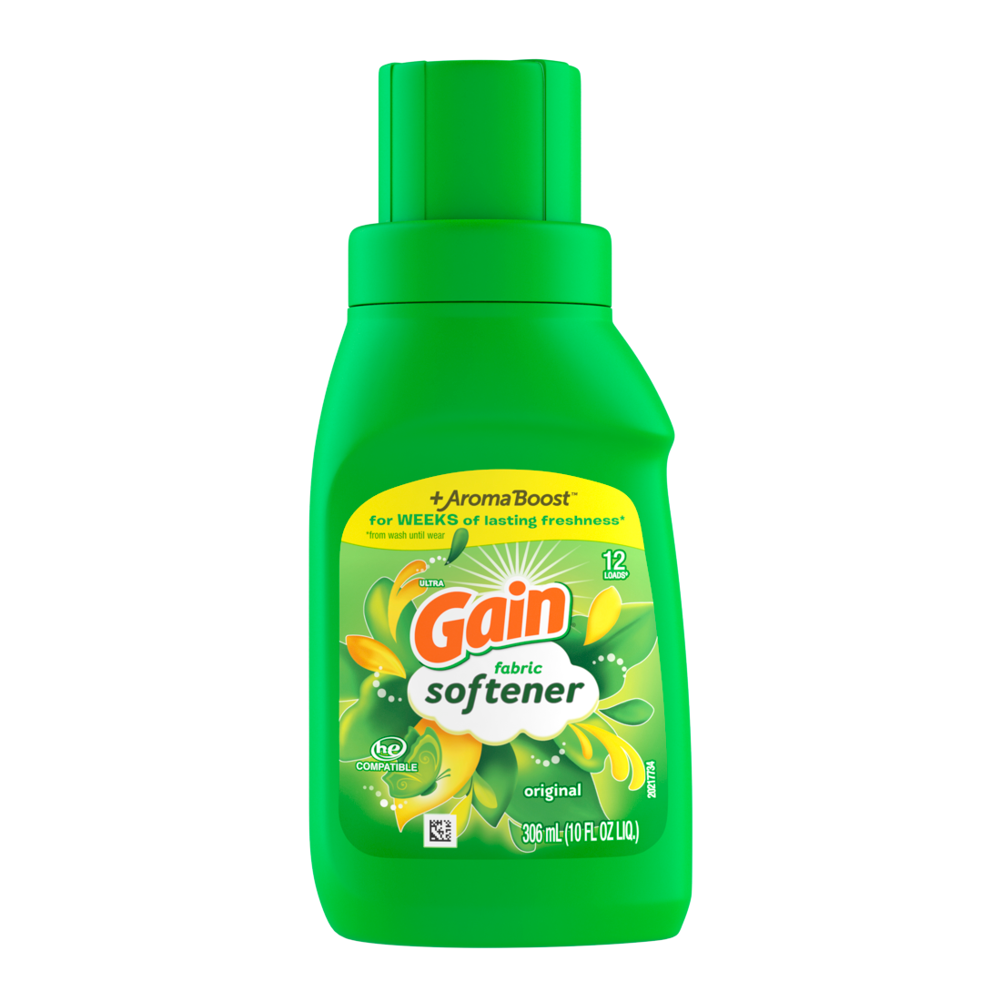 Gain Laundry Liquid Fabric Softener Original Scent 12 Loads HE Compatible - 10oz/12pk