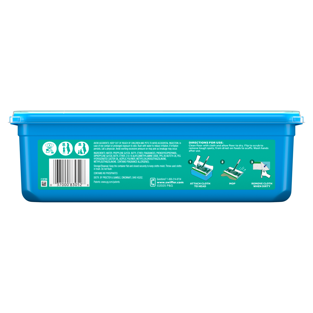 Swiffer Sweep + Mop Wet Pads Refill Floor Cleaner Cleaning Cloths Gain - 24ct/6pk