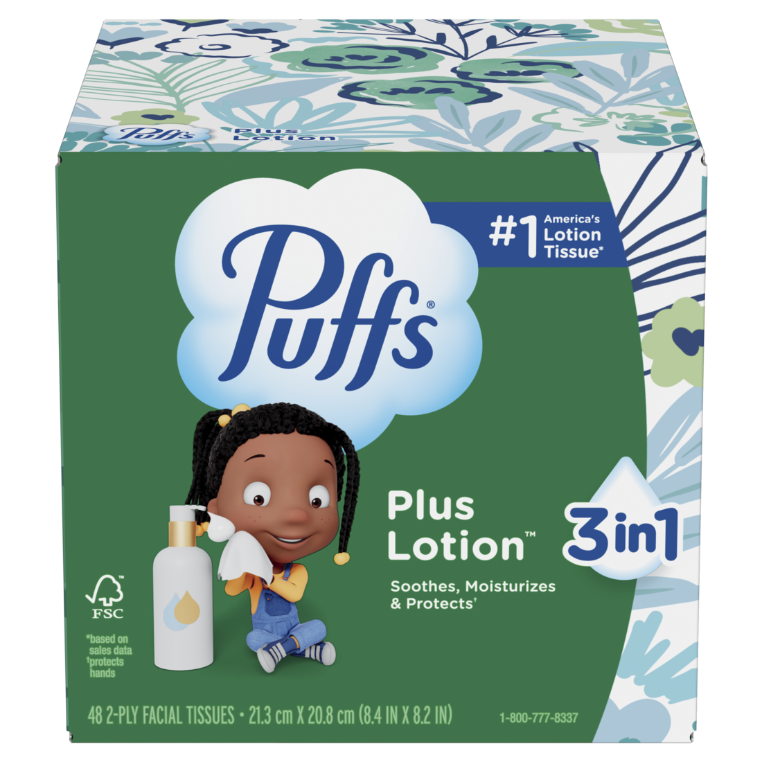 Puffs Plus Lotion Facial Tissue 1 Cube 48 Tissues Per Box - 48ct/24pk