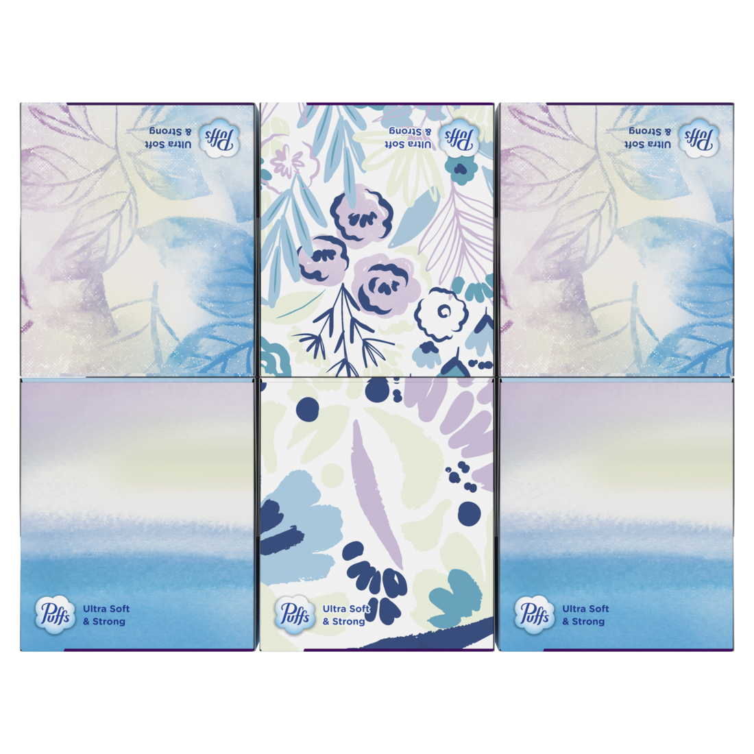 Puffs Ultra Soft Facial Tissues 6 Mega Cube Box 72 Facial Tissues Per Box - 432ct/4pk