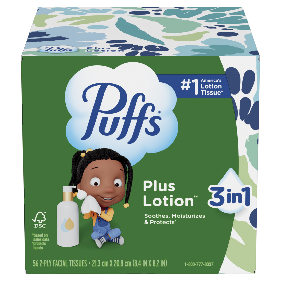 Puffs Plus Lotion Facial Tissue 1 Cube 56 Tissues Per Box - 56ct/24pk