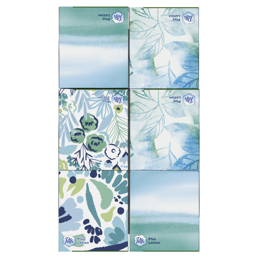 Puffs Plus Lotion Facial Tissue 6 Mega Cubes 72 Tissues Per Box - 432ct/4pk