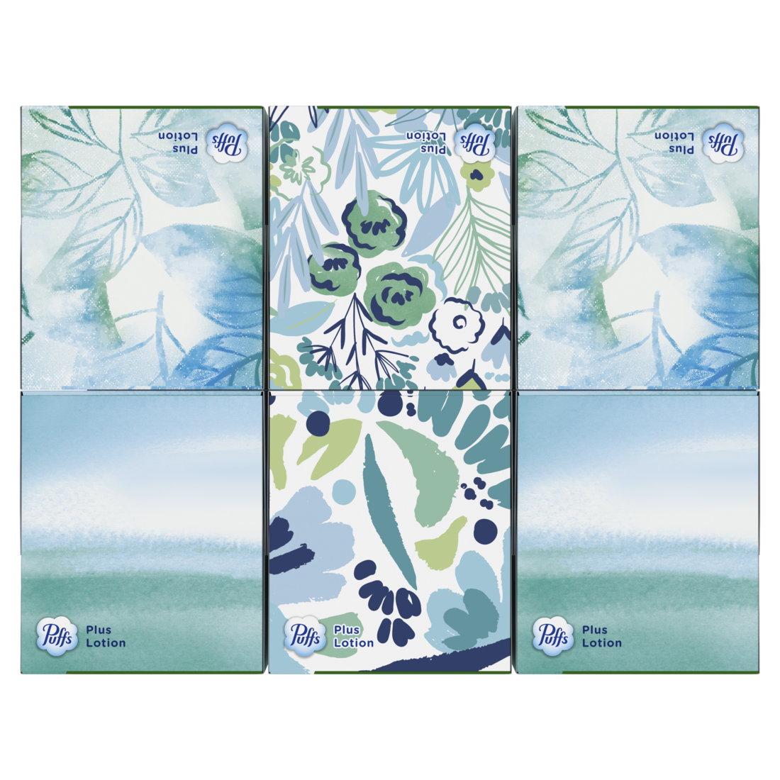 Puffs Plus Lotion Facial Tissue 6 Mega Cubes 72 Tissues Per Box - 432ct/4pk