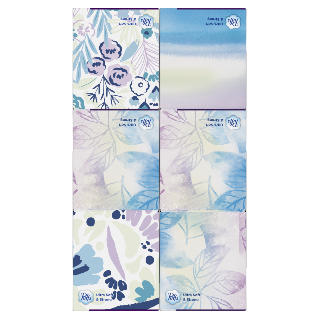 Puffs Ultra Soft Facial Tissuess 6 Mega Cubes 72 Facial Tissues Per Box - 432ct/4pk