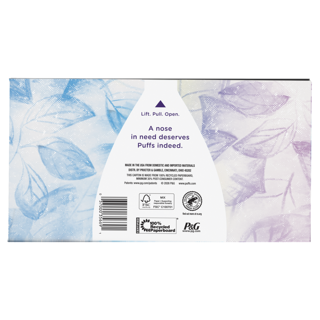 Puffs Ultra Soft Facial Tissues 1 Family Size Box 124 Facial Tissues Per Box - 124ct/24pk