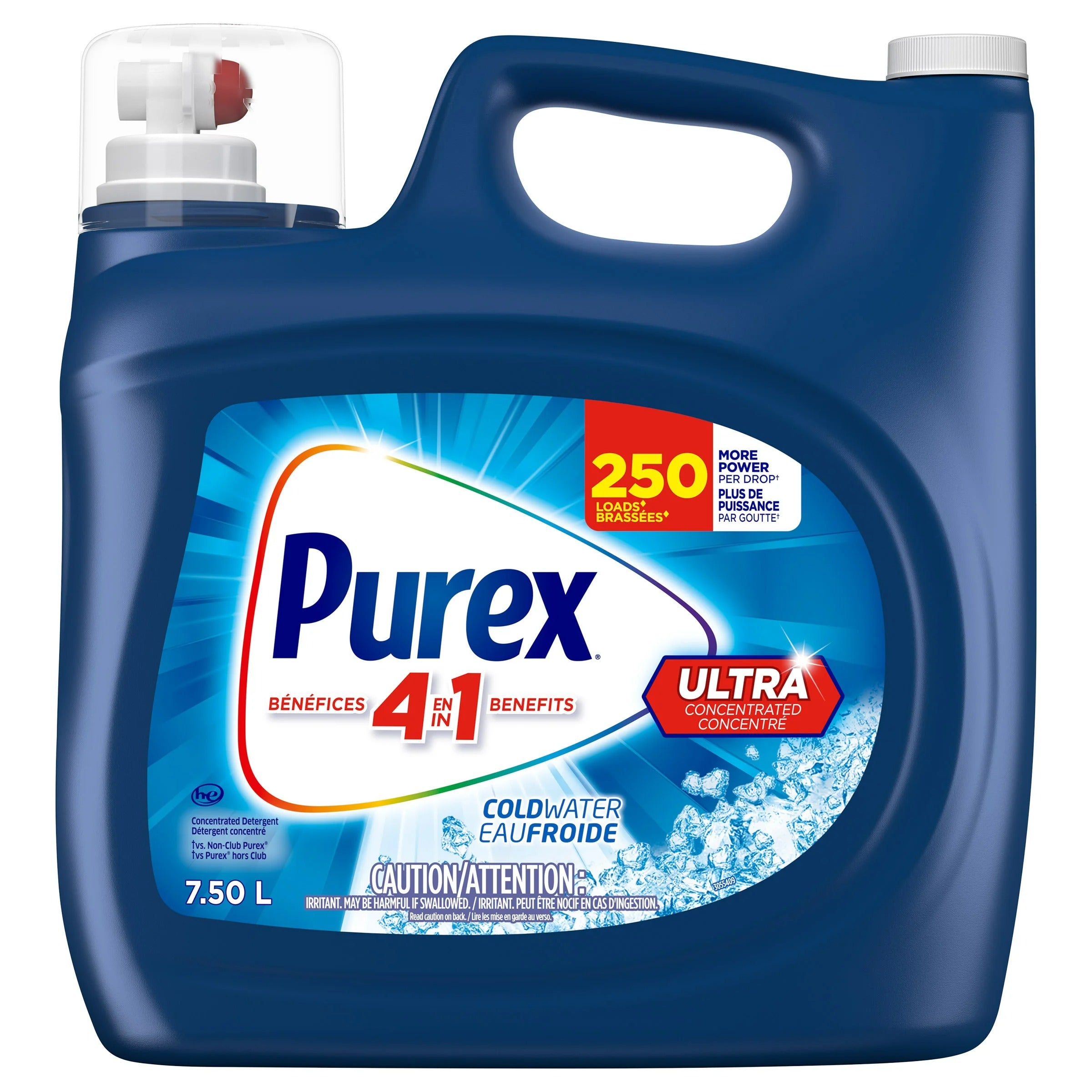 Purex Cold Water Ultra Concentrated Laundry Detergent 250 Wash Loads 7.5 L - 253.6oz/2pk