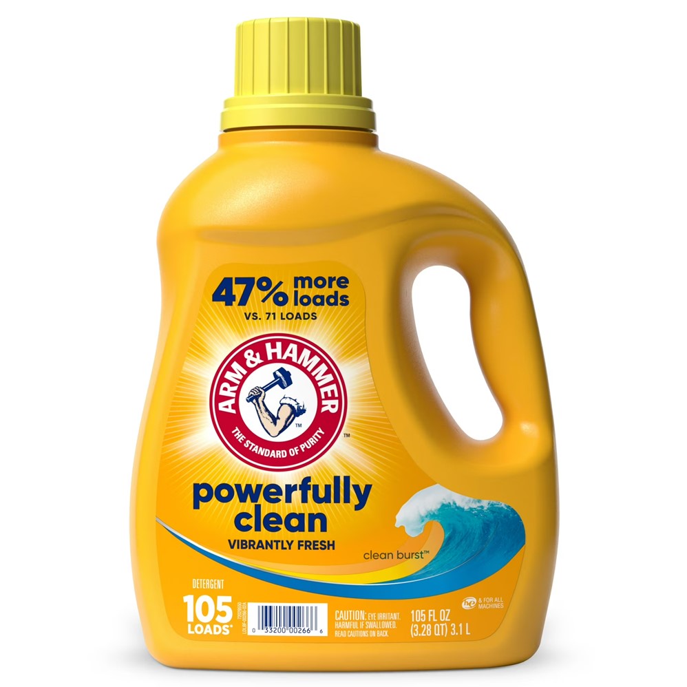 Arm & Hammer Liquid Laundry Detergent Clean Burst - 105oz/4pk