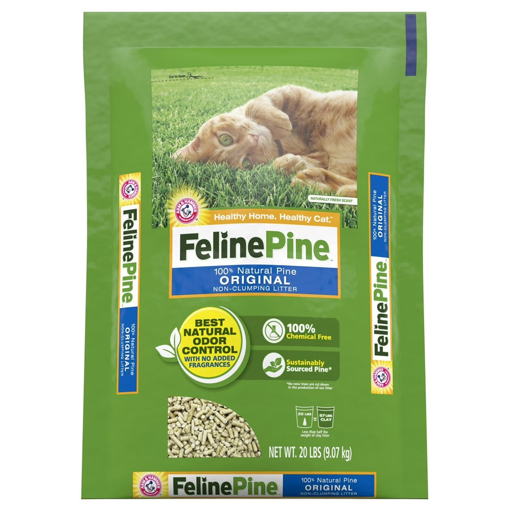 Feline Pine Non-Clumping Cat Litter - 20lb/1pk