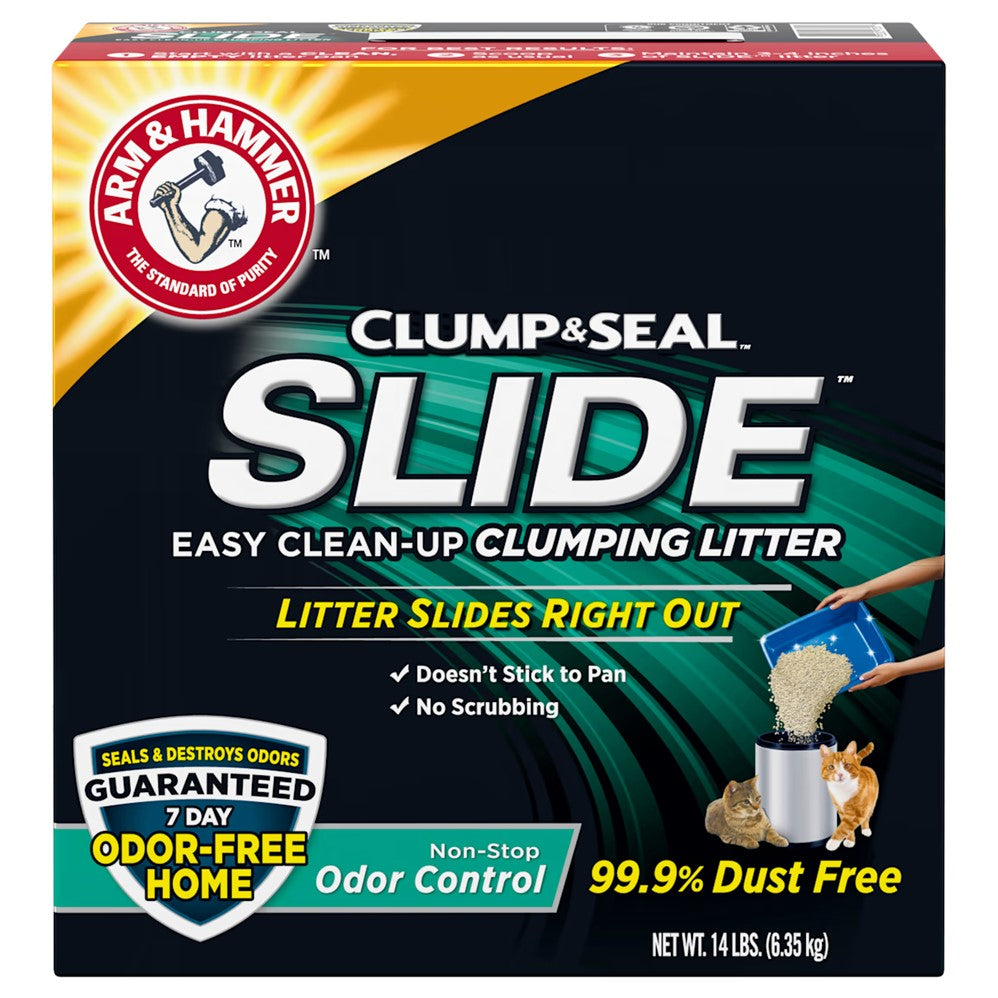 Arm & Hammer Clump & Seal Slide Non-Stop Odor Control Cat Litter - 14lb/3pk