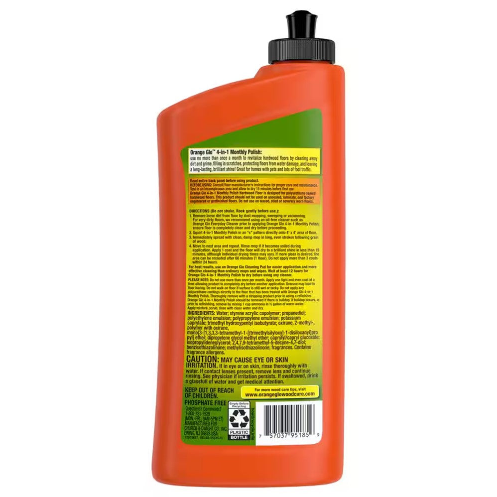 Orange Glo Hardwood Floor 4-in-1 Monthly Polish - 24oz/6pk