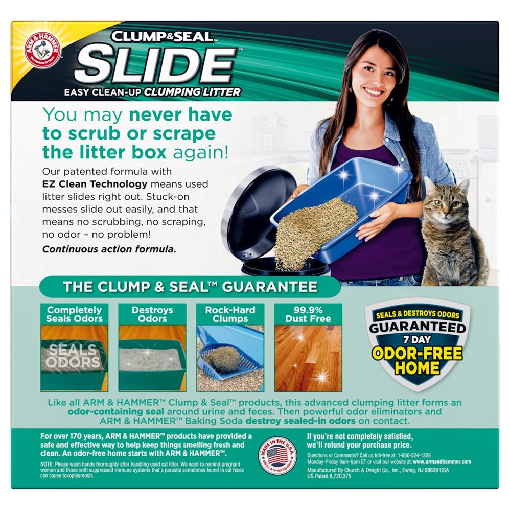 Arm & Hammer Clump & Seal Slide Non-Stop Odor Control Cat Litter - 19lb/2pk