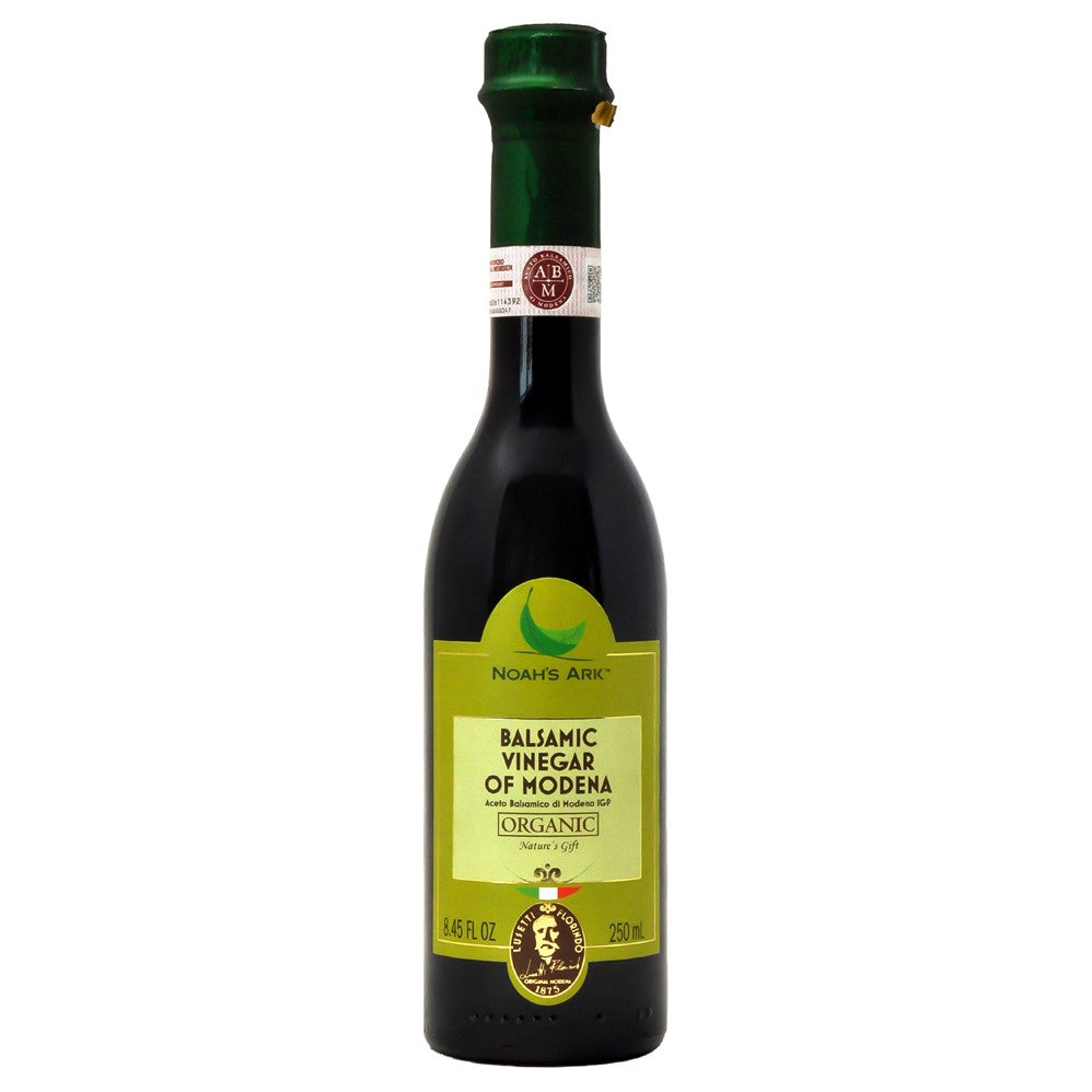 Noah's Ark Organic Balsamic Vinegar of Modena Glass Bottle - 250ml/8.45oz/6pk