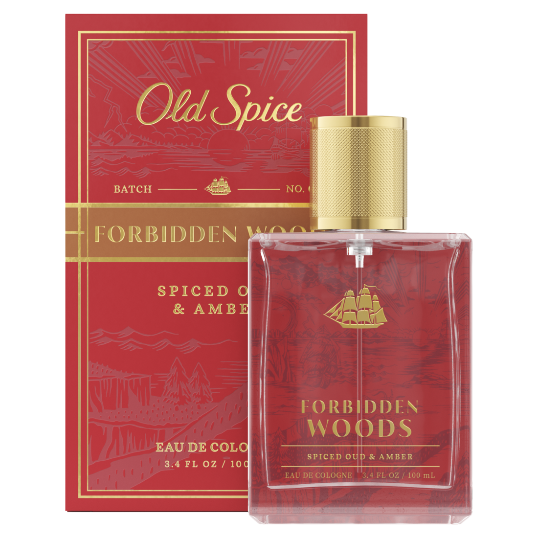 Old Spice Signature Cologne for Men with Forbidden Woods Scent and Notes of Spiced Oud and Amber - 3.4oz/12pk