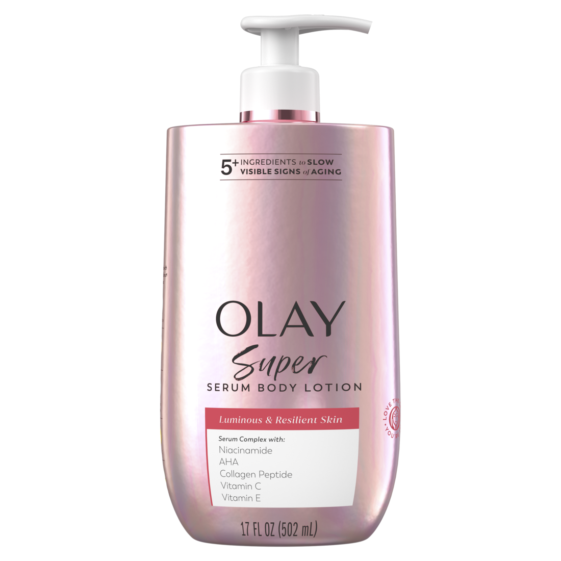 Olay Super Serum Body Lotion with 5-in-1 Visible Skin Benefits 24/7 Hydration Fast-Absorbing Serum Feel - 17oz/6pk