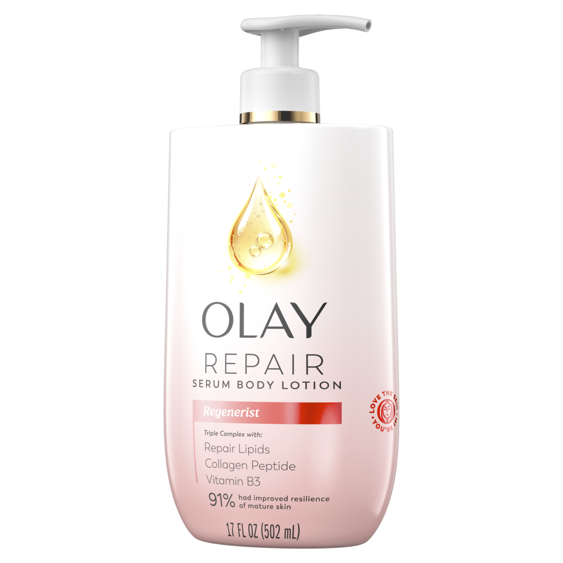 Olay Regenerist Body Lotion with Collagen Peptide and Niacinamide 96 HR Moisture and Skin Texture Care - 17oz/6pk