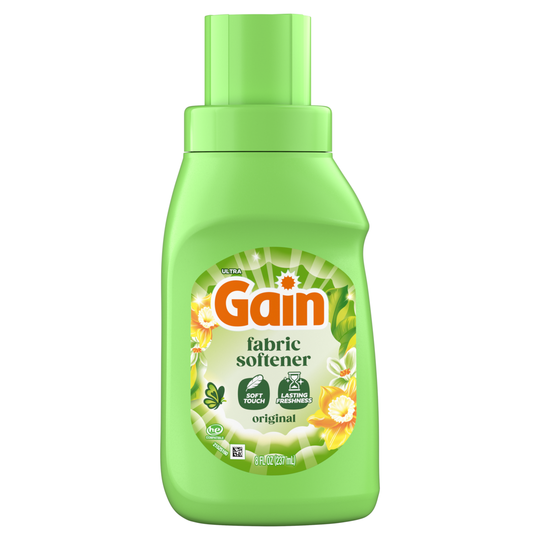 Gain Liquid Laundry Fabric Softener Laundry Conditioner Long Lasting Scent Softens Freshness Helps with Static & Wrinkles Original Scent - 8oz/12pk