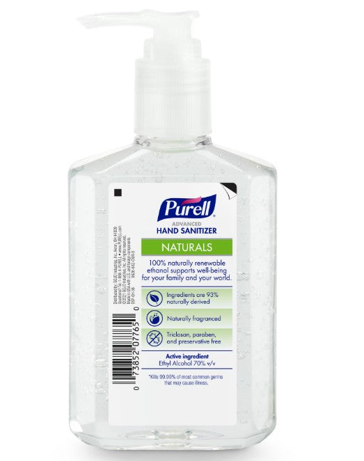Purell Advanced Hand Sanitizer Advanced Natural - 8oz/12pk