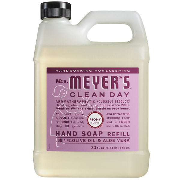 Mrs. Meyer`s Liquid Hand Soap Refill Peony - 33oz/6pk