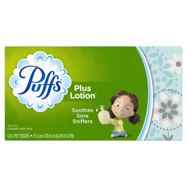 Puffs Plus Lotion Facial Tissues Family Size - 124ct/24pk