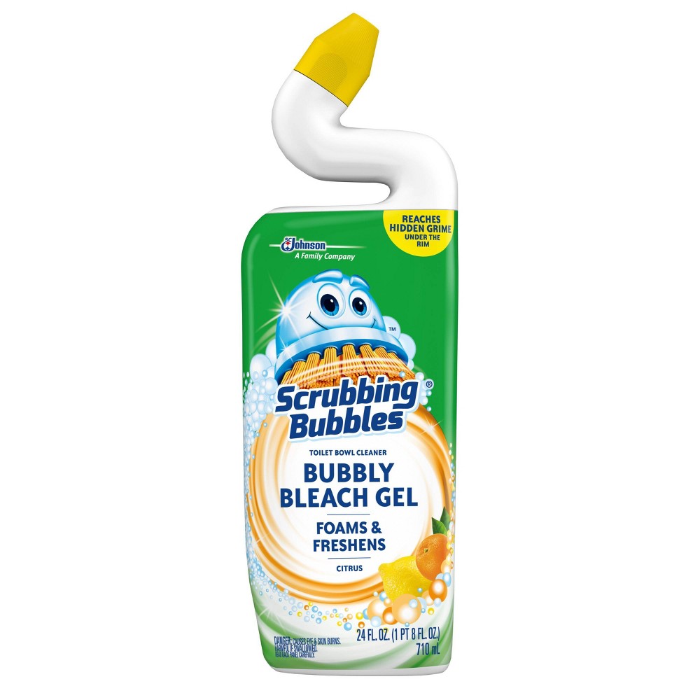 Scrubbing Bubbles Bubbly Bleach Gel Toilet Bowl Cleaner Citrus - 24oz/6pk