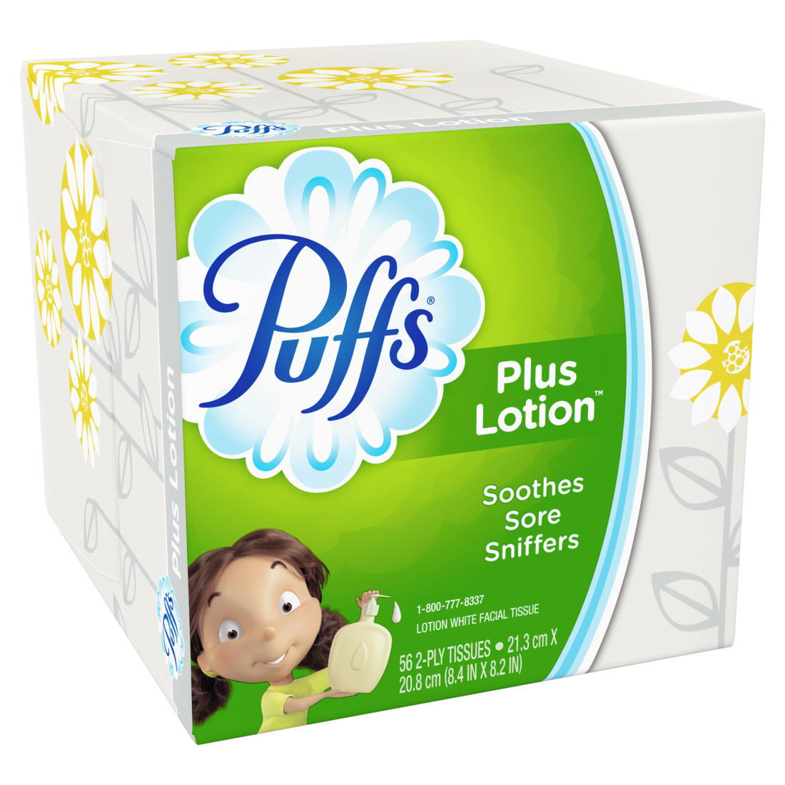 Puffs Plus Lotion Facial Tissues 1 Cube Box - 56ct/24pk