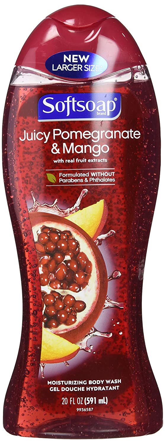 SoftSoap Moisturizing Body Wash Juicy Pomegranate & Mango - 20oz/4pk