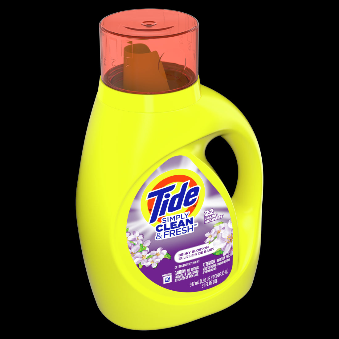 Tide Simply Clean & Fresh Liquid Laundry Detergent Berry Blossom 22 Loads - 31oz/6pk