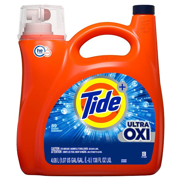 Tide Ultra 2X HE  Oxi Liquid Detergent  89 Loads - 138oz/4pk