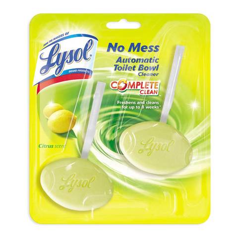 Lysol No Mess Automatic Toilet Bowl Cleaner 2ct Citrus - 1.41oz/4pk