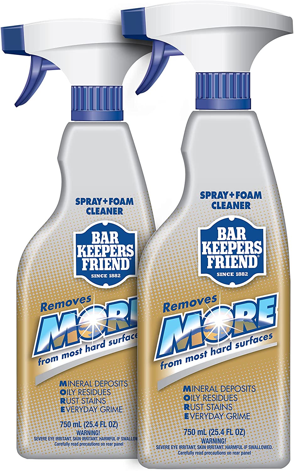 Bar Keepers Friend Cookware Powder & MORE Spray Value Twin Pack - 2x25.4oz/6pk