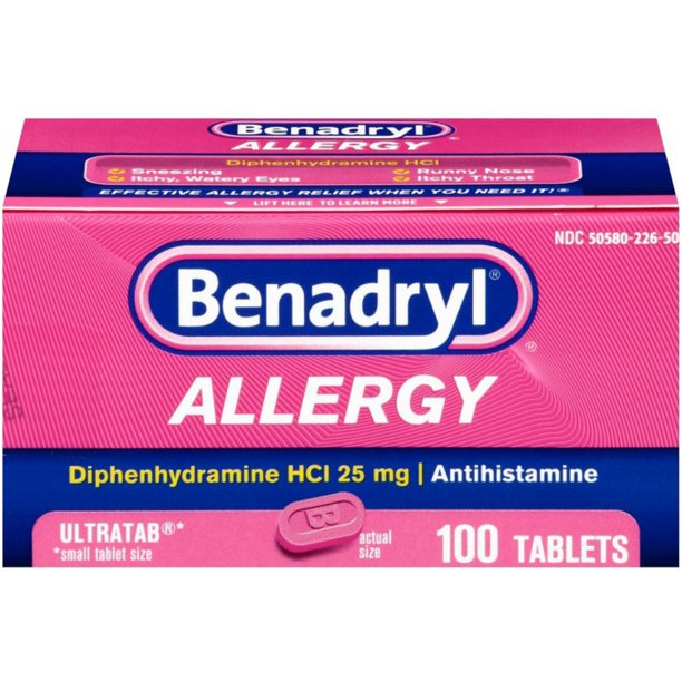 Benadryl Allergy Antihistamine UltraTabs Tablets - 100ct/6pk