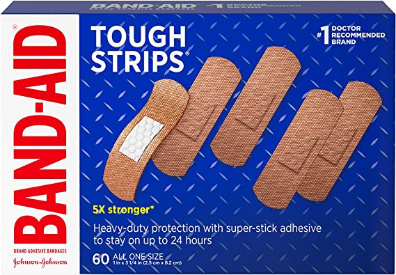 BAND-AID Brand Adhesive Bandages Tough-Strips All One Size - 60ct/3pk