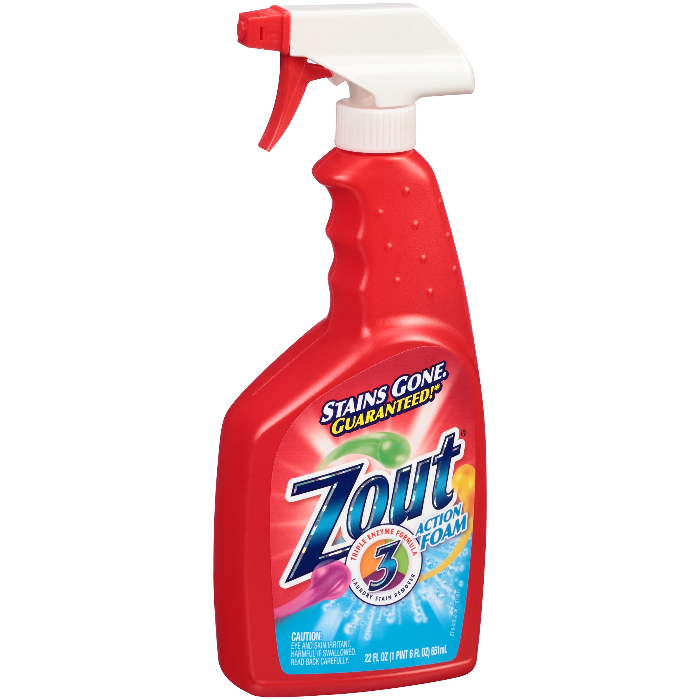 ZoutTriple Enzyme Formula Action Foam Laundry Stain Remover - 22oz/6pk