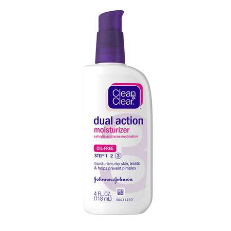 Clean & Clear Dual Action Acne Moisturizer Oil-Free - 4oz/3pk