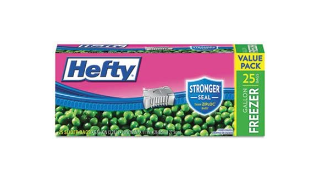 Hefty Slider Bag Gallon Freezer Value Pack - 25ct /9pk