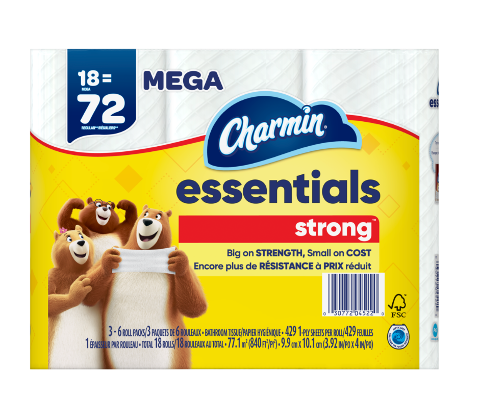 Charmin Essentials Strong Toilet Paper 429 sheets per roll - 18ct/1pk
