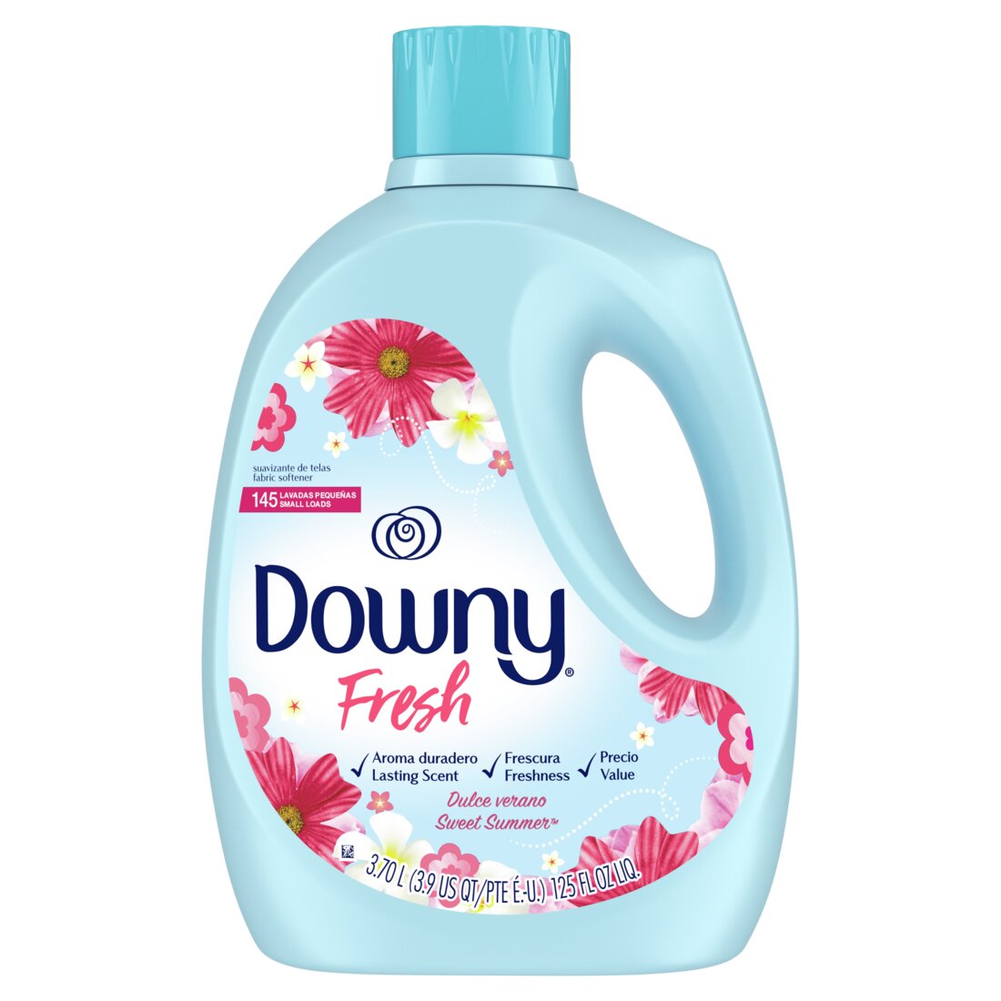 Downy Fresh Non-Concentrated Liquid Fabric Softener Sweet Summer Scent 145 Loads - 125oz/4pk