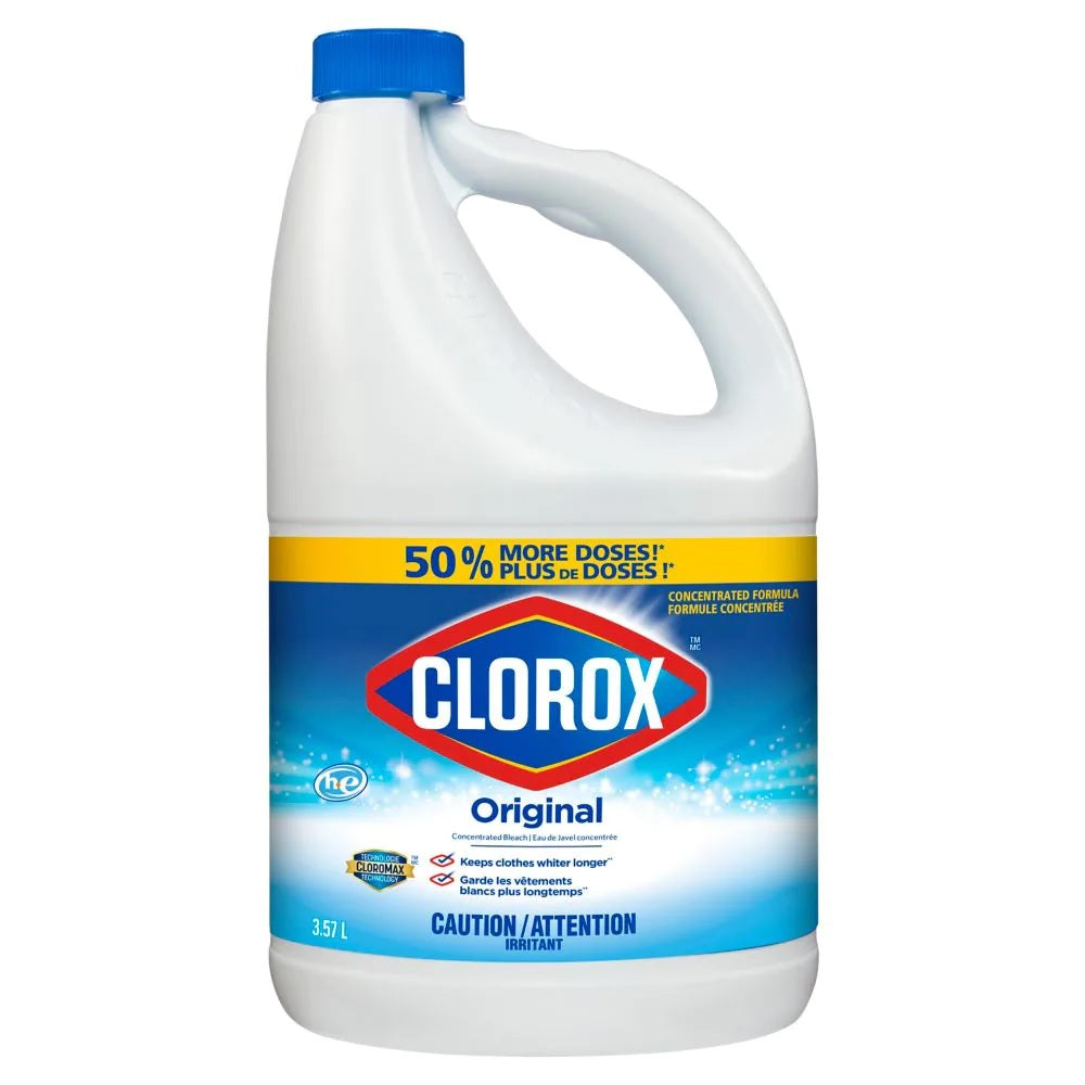 Clorox Original Concentrated Bleach 3.57L - 121oz/3pk