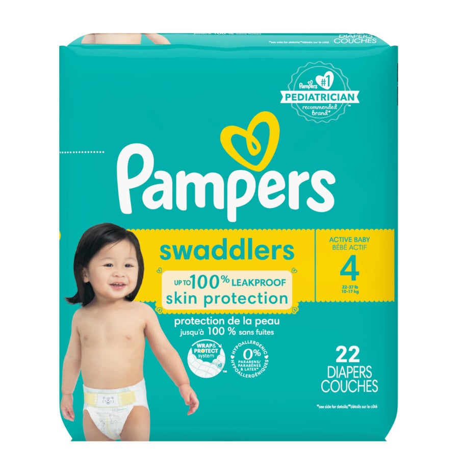 Pampers Swaddlers Active Baby Diaper Size 4 - 22ct/4pk