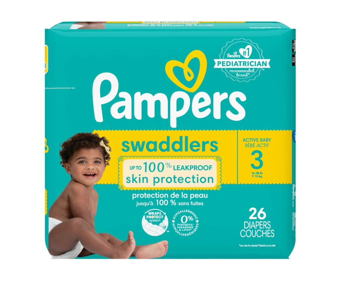 Pampers Swaddlers Active Baby Diaper Size 3 - 26ct/4pk