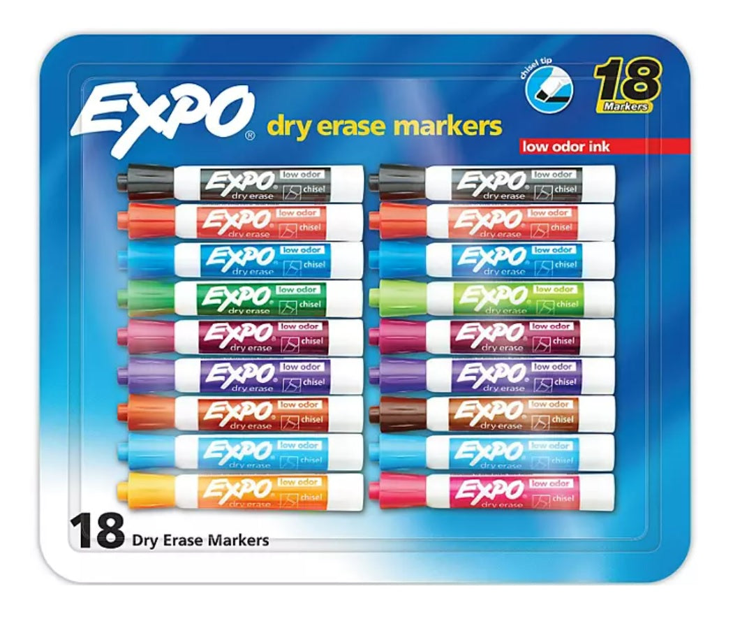 Expo Dry Erase Markers Assorted Colors - 18ct/1pk