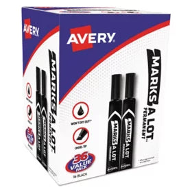 Avery Marks A Lot Large Desk Style Permanent Marker Value Pack Black - 36ct/1pk