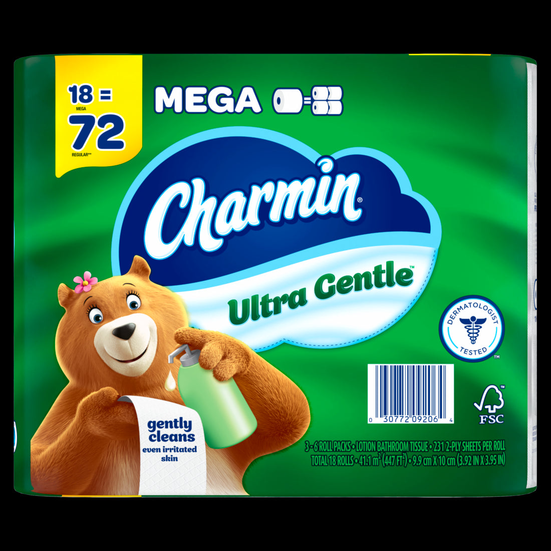 Charmin Ultra Gentle Toilet Paper 231 Sheets Per Roll - 18ct/1pk
