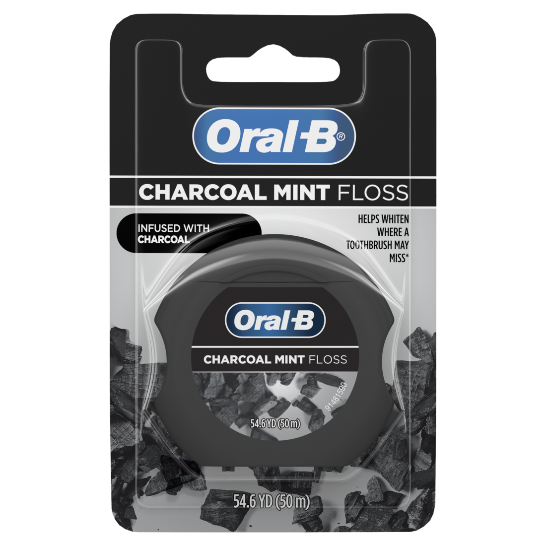 Oral-B Floss Charcoal Mint Manual Floss - 50m/6pk