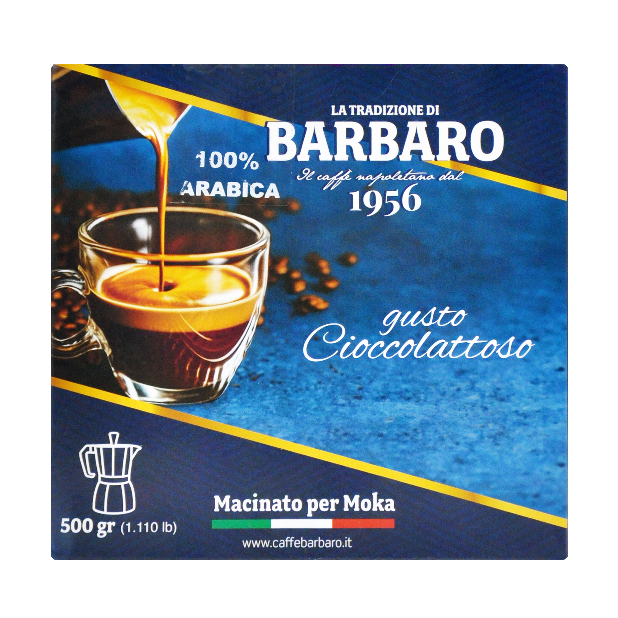 Barbaro Napolitan 100% Arabika Espresso Ground Coffee - 1.1lbs/16pk
