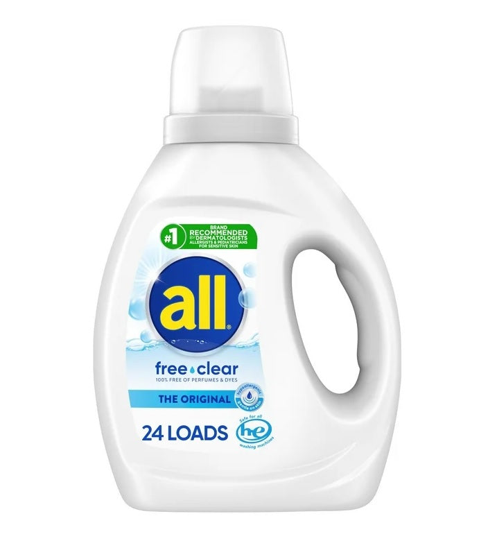 All Ultra Liquid Detergent Free Clear - 36oz/6pk