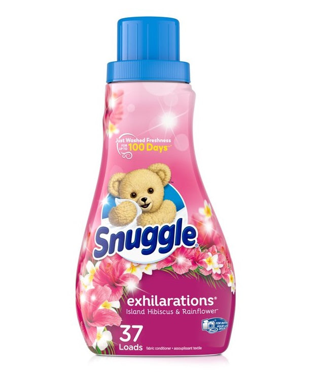 Snuggle Liquid Fabric Concentrated Softener Exhilarations Island Hibiscus & Rainflower - 32oz/9pk