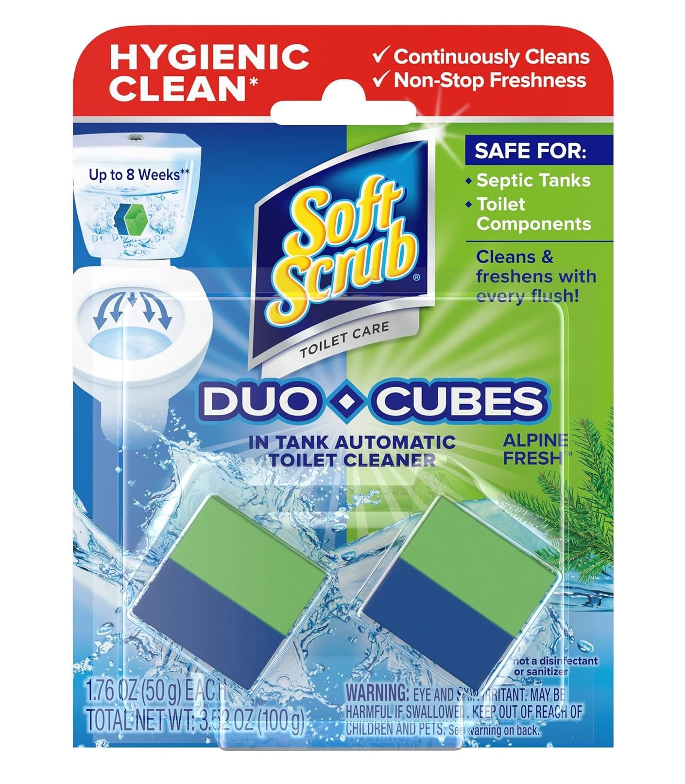 Soft Scrub Duo Cube Alpine Fresh 100g - 2ct/7pk