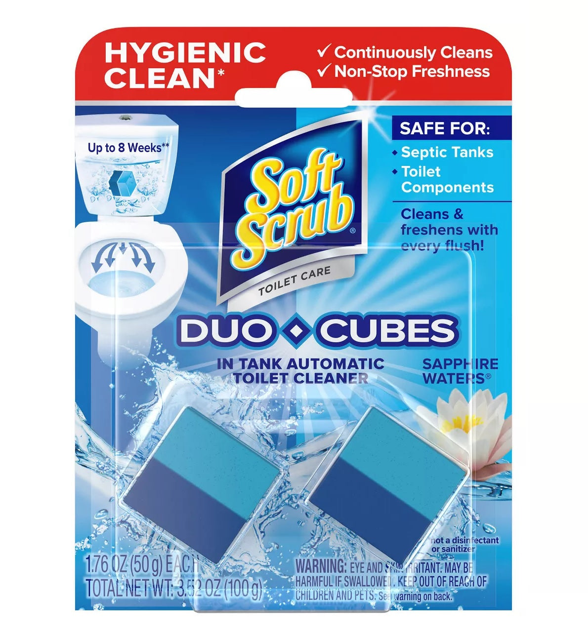 Soft Scrub Duo Cube Sapphire Waters 100g - 2ct/7pk