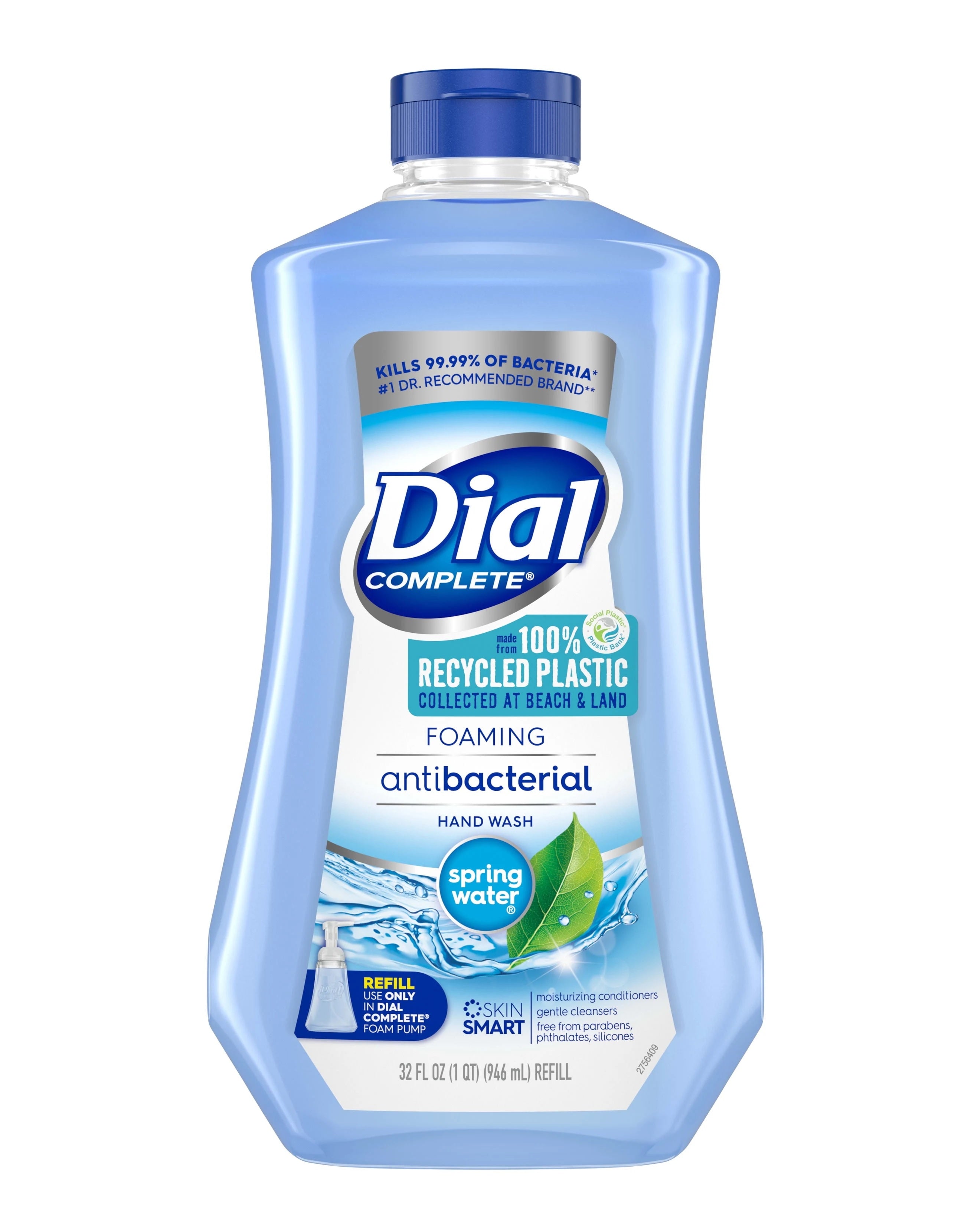 Dial Complete Foaming Hand Wash Spring Water Refill - 32oz/4pk